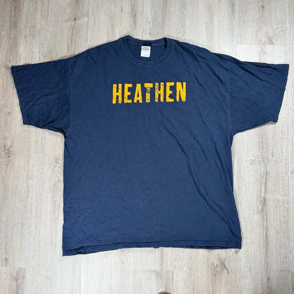 Mens The Band of Heathens Graphic T-Shirt Navy Blue Gildan Heavy Cotton XXL